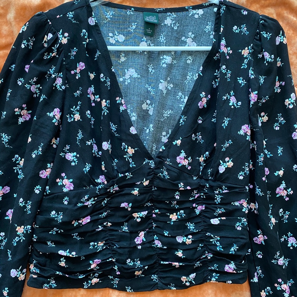 Floral boho crop top